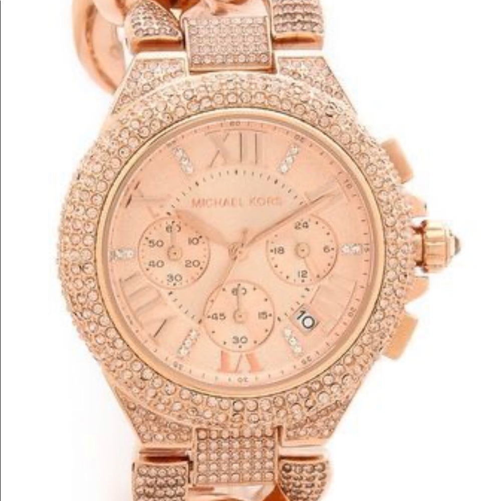 Braided Camille Quartz Crystal Paved Dial Watch